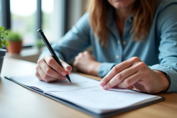 The image shows a person happily looking at a laptop screen filled with survey options for making money online.